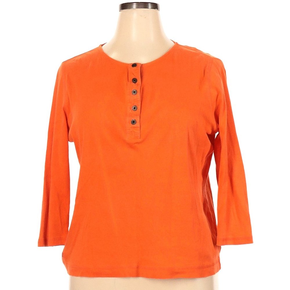 Lauren Ralph Lauren Half-Front Buttoned Henley Top